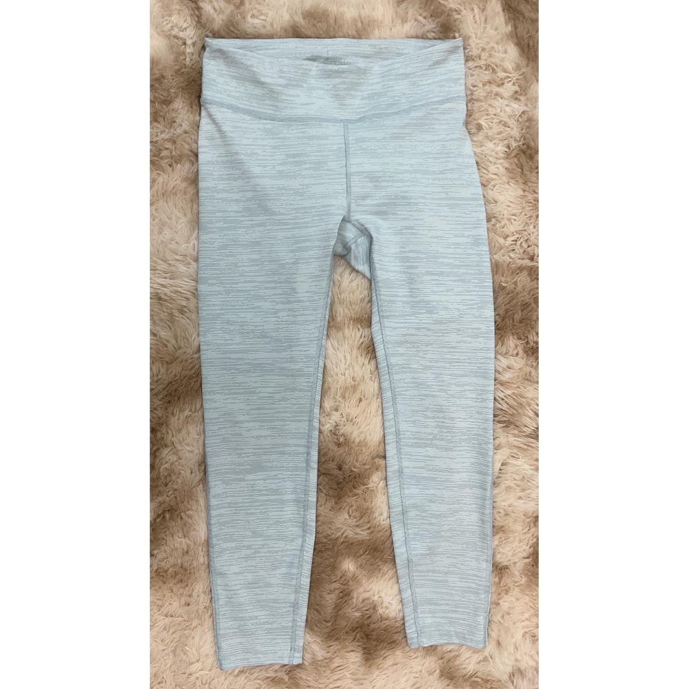 Outdoor Voices TechSweat 7/8 Leggings M Light Blue Space Dye High Rise Tights
